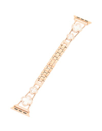 Rose Gold Plated Flower Strap 38/40/41 mm - link has visual effect only