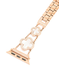 Rose Gold Plated Flower Strap 38/40/41 mm - link has visual effect only