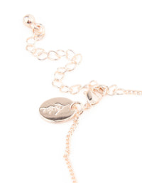 Rose Gold Plated Cubic Zirconia Pearl & Star Bracelet - link has visual effect only