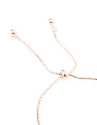 Rose Gold Plated Cubic Zirconia Pink Flower Toggle Bracelet - link has visual effect only