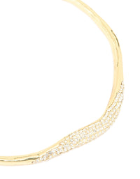 Gold Plated Collar Diamante Pave Necklace - link has visual effect only