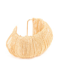 Gold Textured Thread Wrist Cuff - link has visual effect only