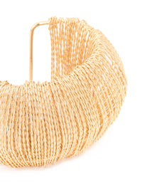 Gold Textured Thread Wrist Cuff - link has visual effect only