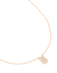 Kids Gold Cubic Zirconia Letter S Necklace - link has visual effect only
