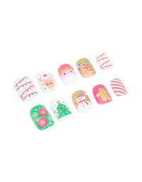 Snowman & Bauble Press-On Nail Set - link has visual effect only