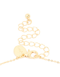 Gold Plated Cubic Zirconia Mini Sagittarius Zodiac Sign Pendant Necklace - link has visual effect only