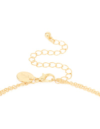 Gold Plated Pearl Mary Pearl Y-Necklace 2-Pack - link has visual effect only