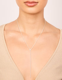 Sterling Silver Adjustable Chain Y-Necklace - link has visual effect only