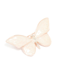 Rose Gold Marble White Butterfly Brooch - link has visual effect only