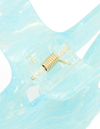 Blue Acrylic Medium Starfish Claw Clip - link has visual effect only