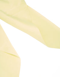 Butter Yellow Satin Fabric Bow Clip - link has visual effect only