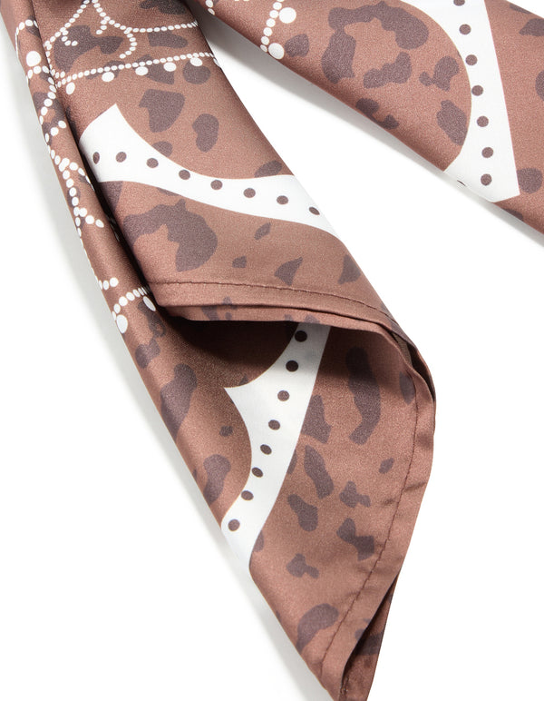 Western Leopard Print Fabric Scarf