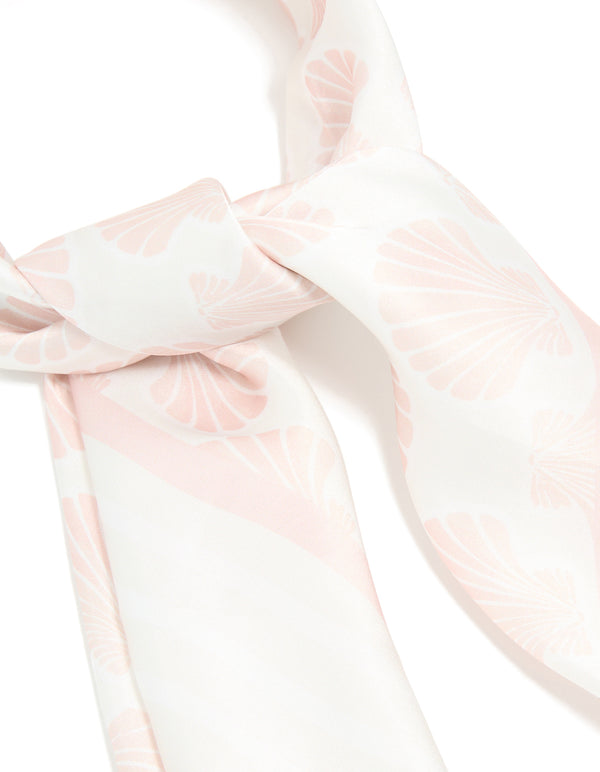 Pink Shell Printed Fabric Scarf