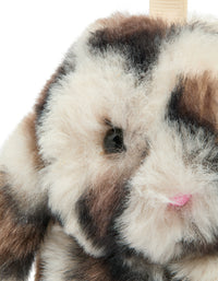 Grey Spotted Fabric Bunny Key Chain - link has visual effect only