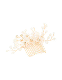 Gold Frosted Flower Spray Comb - link has visual effect only