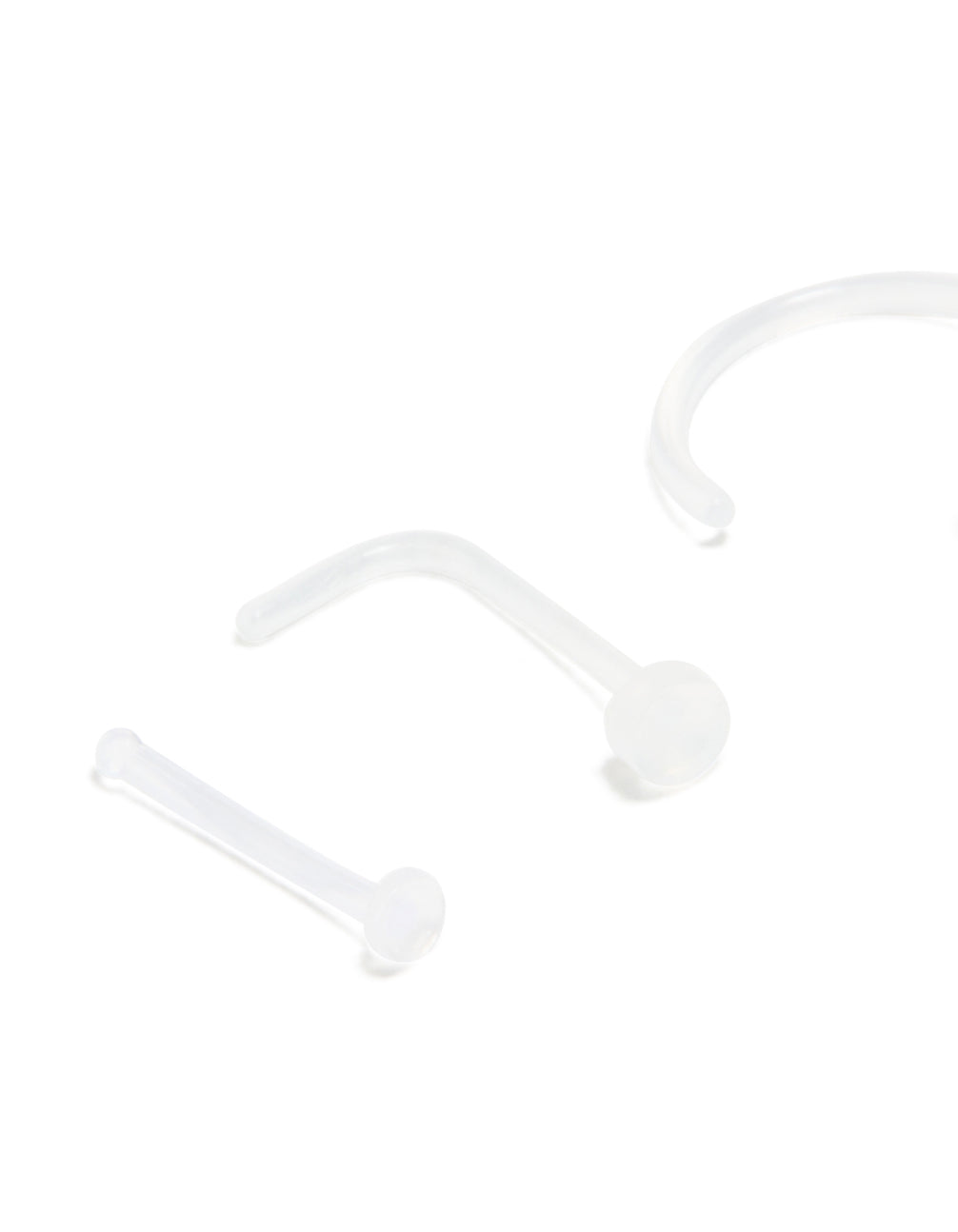 Clear Nose Ring & Studs 3-Pack