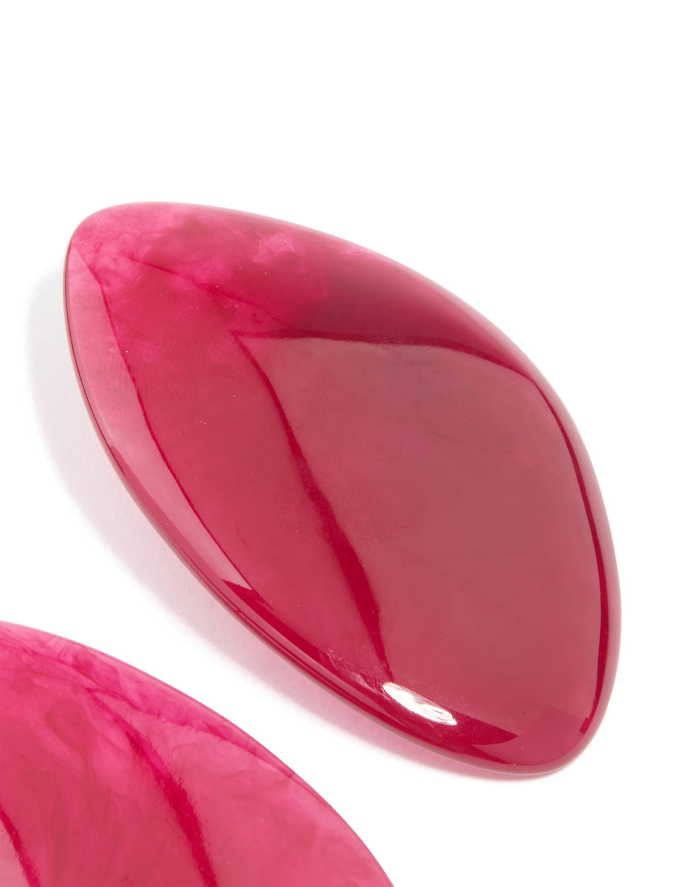 Burgundy Acrylic Statement Drop Earrings