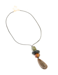 Multicoloured Acrylic Beaded Pendant Necklace - link has visual effect only