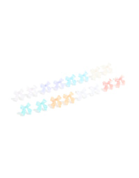 Pastel Acrylic Bubble Bow Earrings 8-Pack - link has visual effect only