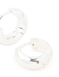 Waterproof Stainless Steel Chunky Mini Hoop Earrings - link has visual effect only