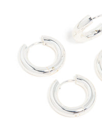 Waterproof Stainless Steel Thick Clicker Earrings 3-Pack - link has visual effect only