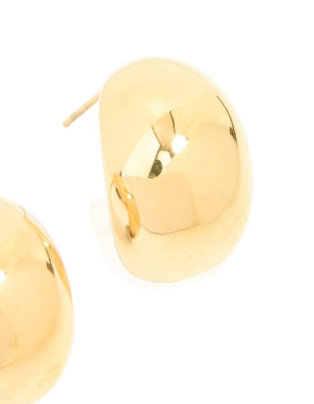Waterproof Gold Plated Stainless Steel  Chunky Stud Earrings
