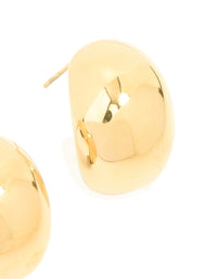 Waterproof Gold Plated Stainless Steel  Chunky Stud Earrings - link has visual effect only