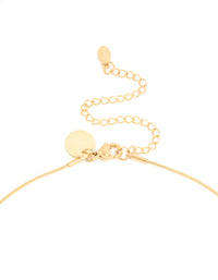 Waterproof Gold Plated Stainless Steel Bean Pendant Large Necklace - link has visual effect only