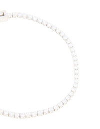 Waterproof Stainless Steel Cubic Zirconia Tennis Bracelet - link has visual effect only