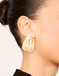 Gold Bold Double Open Hoop Earrings - link has visual effect only