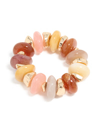 Multicoloured Acrylic Beaded Statement Stretch Bracelet - link has visual effect only