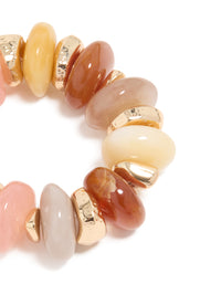 Multicoloured Acrylic Beaded Statement Stretch Bracelet - link has visual effect only