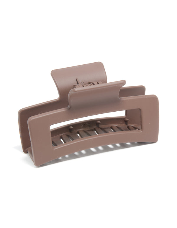 Brown Coated Large Claw Clip
