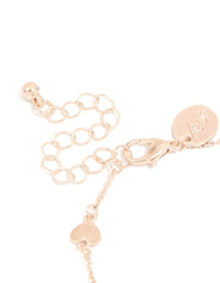 Rose Gold Plated Cubic Zirconia Hearts Bracelet - link has visual effect only