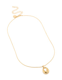 Waterproof Gold Plated Stainless Steel Open Oval Pendant Necklace - link has visual effect only