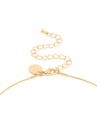 Waterproof Gold Plated Stainless Steel Open Oval Pendant Necklace - link has visual effect only
