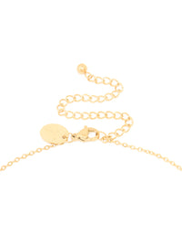 Waterproof Gold Plated Stainless Steel Large Bubble Letter D Necklace - link has visual effect only