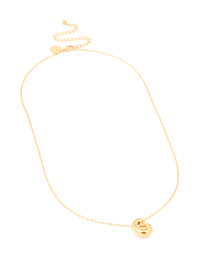 Waterproof Gold Plated Stainless Steel Large Bubble Letter G Necklace - link has visual effect only