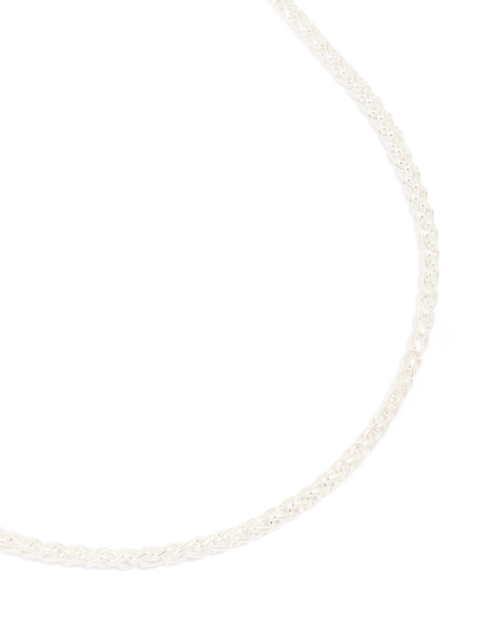 Silver Wheat Chain Necklace
