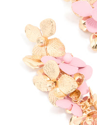 Gold Cascading Flower Drop Earrings - link has visual effect only