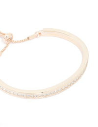 Rose Gold Diamante Toggle Bangle - link has visual effect only