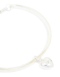 Silver Heart Toggle Bangle - link has visual effect only