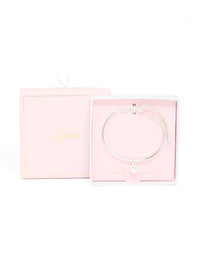 Silver Heart Toggle Bangle - link has visual effect only
