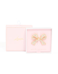 Gold Diamante Cluster Bow Brooch - link has visual effect only