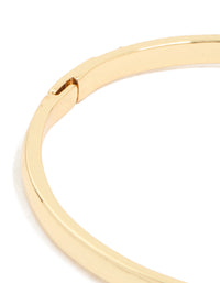 Gold Plated Half Cubic Zirconia Bangle - link has visual effect only