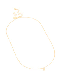 Gold Plated Cubic Zirconia Letter F Necklace - link has visual effect only