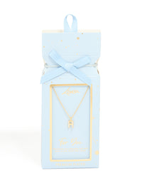 Gold Plated Cubic Zirconia Letter H Necklace - link has visual effect only