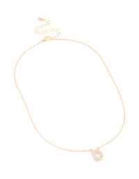 Kids Gold Cubic Zirconia Letter D Necklace - link has visual effect only