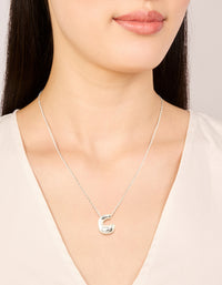Waterproof Stainless Steel Large Bubble Letter C Necklace - link has visual effect only