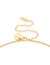 Waterproof Gold Plated Stainless Steel Sagittarius Circle  Zodiac Sign Necklace - link has visual effect only